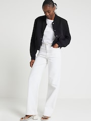 Schwarz - River Islan Bomberjacke in Tailored Fit - Bild 3 von 4