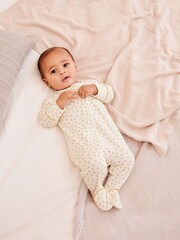 White Star Print Baby Sleepsuit 1 Pack (0-2yrs) - Image 1 of 10