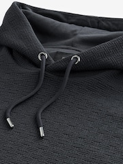 Charcoal Grey Hooded Premium Textured Overhead Hoodie - Image 1 of 7