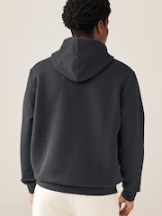 Charcoal Grey Hooded Premium Textured Overhead Hoodie - Image 6 of 7