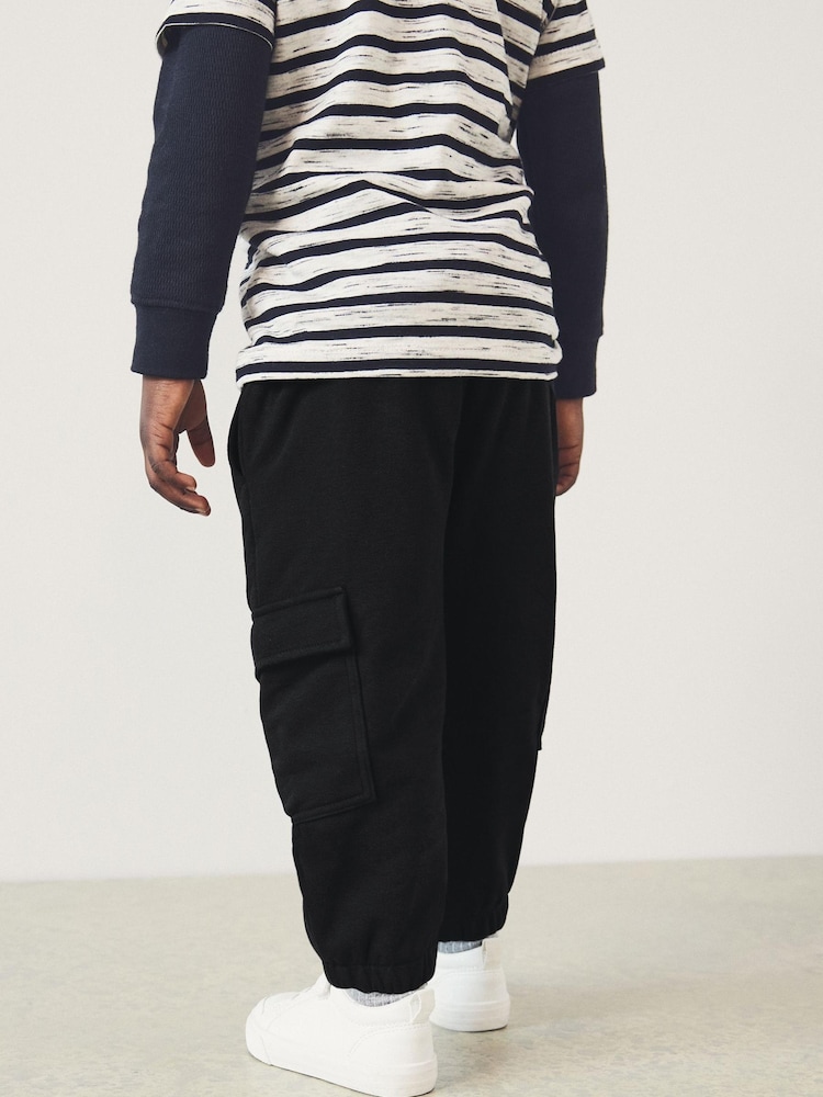 Black Patch Pocket Utility Joggers (3mths-7yrs) - Image 2 of 5