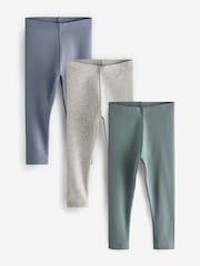 Blau/Grau meliert - Leggings im 3er-Pack (3 M.–7 J.) - Bild 1 von 3