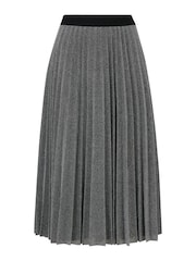 Pour Moi Silver Nina Lame Pleated Midi Skirt - Image 5 of 5