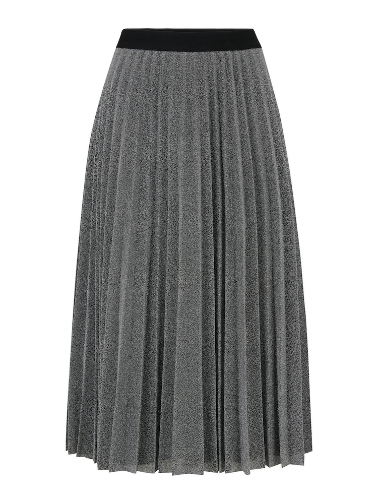 Pour Moi Silver Nina Lame Pleated Midi Skirt - Image 5 of 5