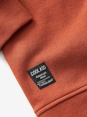 Rust Brown/Black Funnel Neck Sweatshirt and Jogger Set (3mths-7yrs) - Image 9 of 9