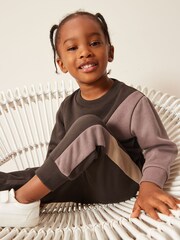 Chocolate Brown Colourblock Tracksuit (3mths-7yrs) - Image 2 of 8