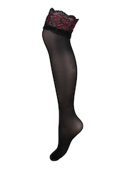 Pour Moi Black Scarlet Amour Hold-Ups - Image 5 of 5