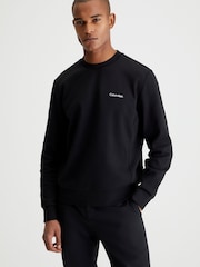 Calvin Klein Black Micro Logo Jumper - Image 1 of 4