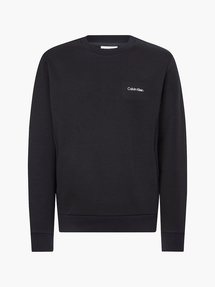 Calvin Klein Black Micro Logo Jumper - Image 2 of 4