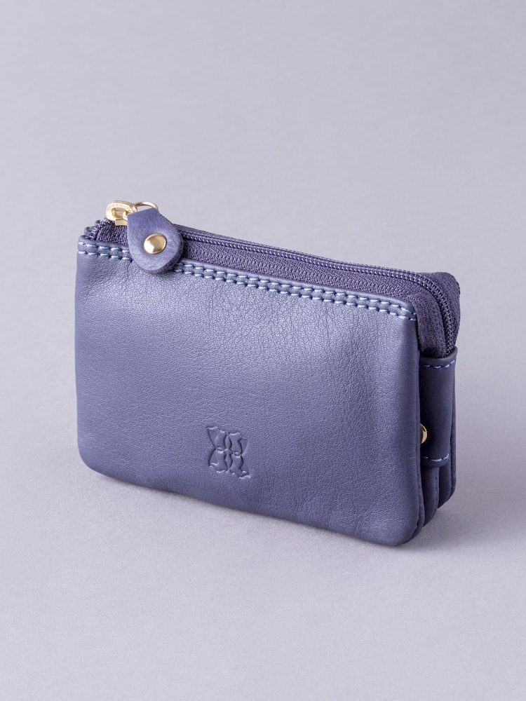Lakeland Leather Purple Multi Pocket Coin Purse - Image 1 of 4