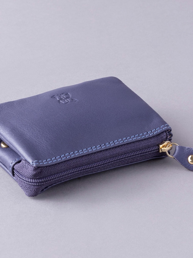 Lakeland Leather Purple Multi Pocket Coin Purse - Image 3 of 4