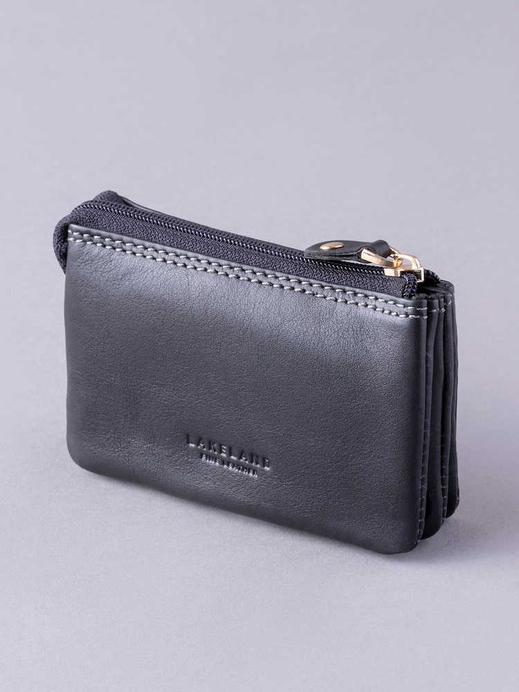 Lakeland Leather Black Multi Pocket Coin Purse - Image 2 of 4