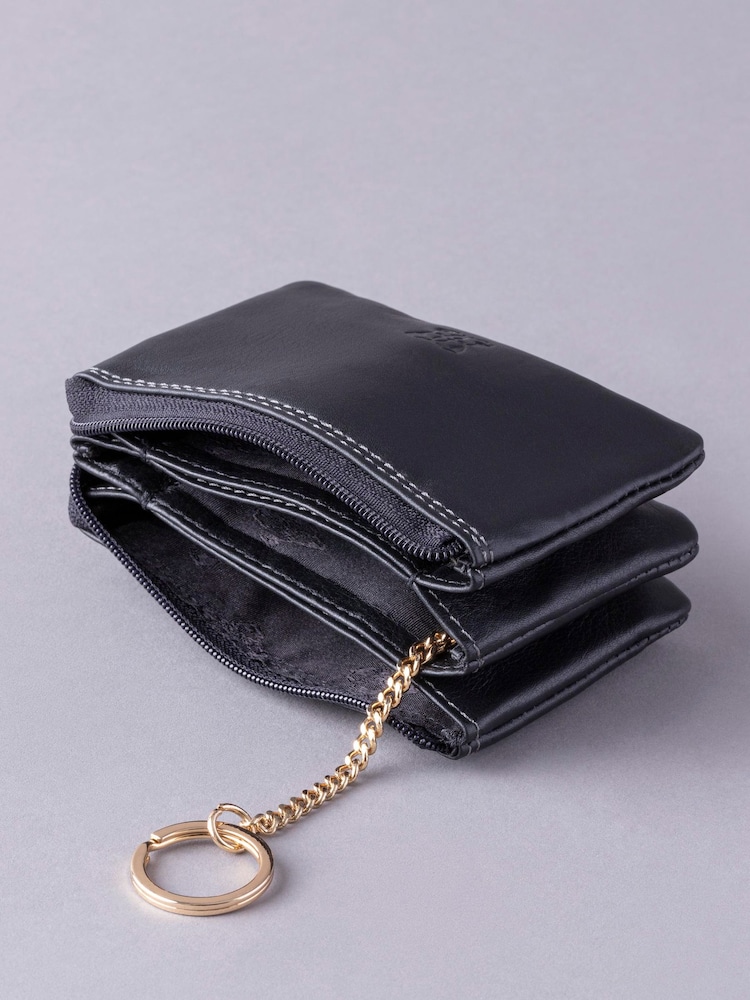 Lakeland Leather Black Multi Pocket Coin Purse - Image 4 of 4