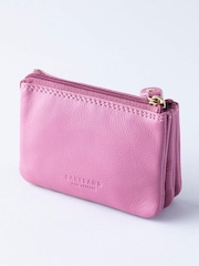 Lakeland Leather Mauve Pink Multi Pocket Coin Purse - Image 2 of 4