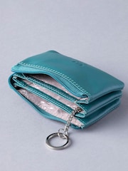 Lakeland Leather Teal Green Multi Pocket Coin Purse - Image 4 of 4