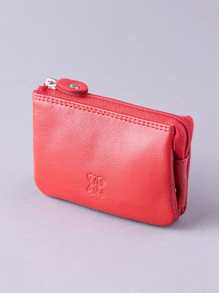 Lakeland Leather Red Multi Pocket Coin Purse - Image 1 of 4 Lakeland Leather Red Multi Pocket Coin Purse - Image 1 of 4