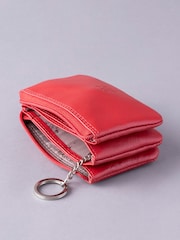 Lakeland Leather Red Multi Pocket Coin Purse - Image 4 of 4