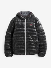 Levis® Mittelschwere, wattierte Jacke mit Sherpa-Futter, Schwarz - Bild 1 von 4