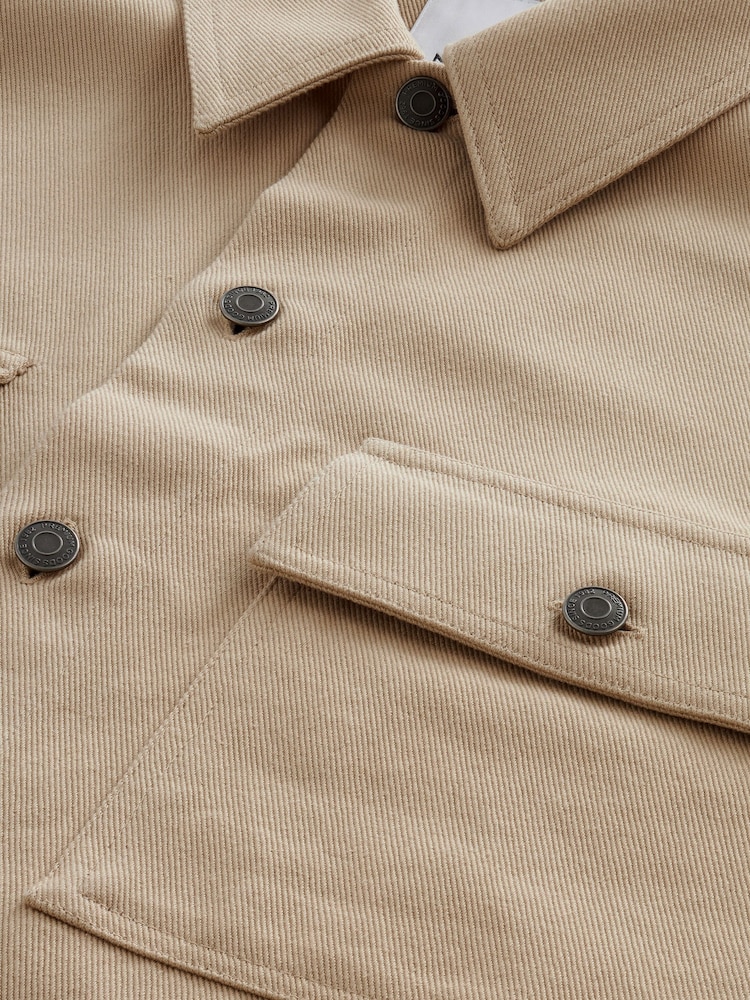 Stone Twin Pocket Cotton Shacket Overshirt - Image 8 of 8 Stone Twin Pocket Cotton Shacket Overshirt - Image 8 of 8