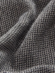 Gri - Cămașă texturată periată 100% bumbac Mânecă lungă - Imaginea 8 din 8