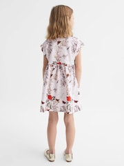 Rosa pálido - Vestido de punto con estampado floral Dahlia de Reiss - Imagen 5 de 6