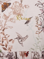Rosa pálido - Vestido de punto con estampado floral Dahlia de Reiss - Imagen 6 de 6