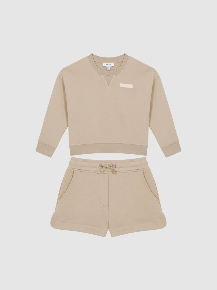 Reiss Camel Nina 4-9 yrs Set - Sweatshirt and Shorts - Image 2 of 9