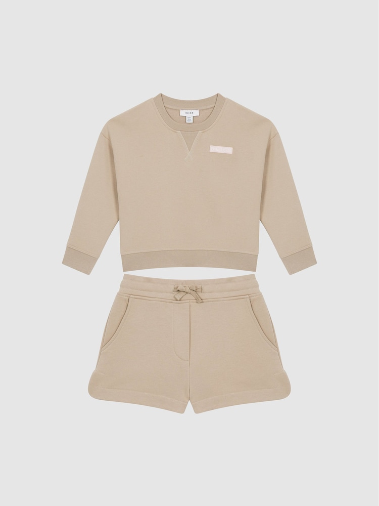 Reiss Camel Nina 4-9 yrs Set - Sweatshirt and Shorts - Image 2 of 9 Reiss Camel Nina 4-9 yrs Set - Sweatshirt and Shorts - Image 2 of 9