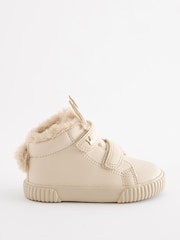 Bone White Bunny Wide Fit (G) Touch Fasten Strap High Top Trainers - Image 2 of 5