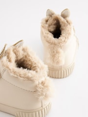 Bone White Bunny Wide Fit (G) Touch Fasten Strap High Top Trainers - Image 3 of 5