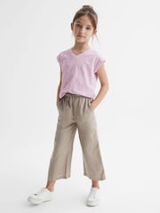 Reiss Lilac Freddie Junior Jersey V Neck T-Shirt - Image 3 of 6