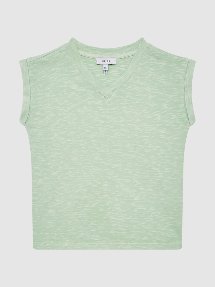 Reiss Aqua Freddie Jersey V Neck T-Shirt - Image 2 of 12 Reiss Aqua Freddie Jersey V Neck T-Shirt - Image 2 of 12
