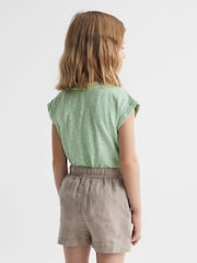 Reiss Aqua Freddie Jersey V Neck T-Shirt - Image 5 of 6