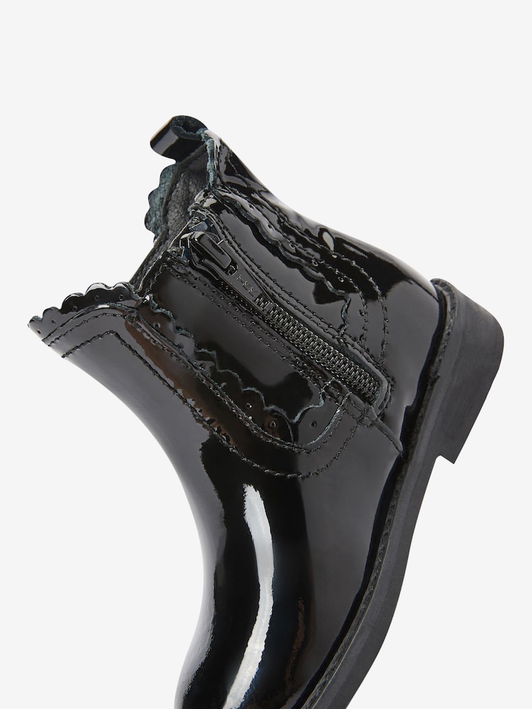 Schwarz Lackleder - Chelsea-Boot mit Muschelkante - Bild 4 von 4 Schwarz Lackleder - Chelsea-Boot mit Muschelkante - Bild 4 von 4