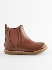 Tan Brown Wide Fit (G) Chelsea Ankle Boots - Image 2 of 5