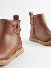 Tan Brown Wide Fit (G) Chelsea Ankle Boots - Image 3 of 5