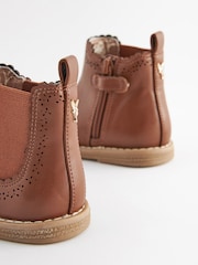Tan Brown Wide Fit (G) Chelsea Ankle Boots - Image 4 of 5