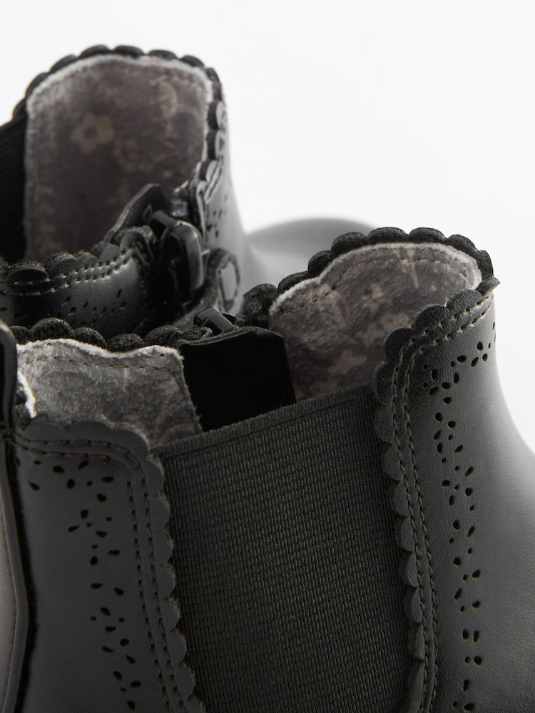 Black Wide Fit (G) Chelsea Ankle Boots - Image 5 of 6