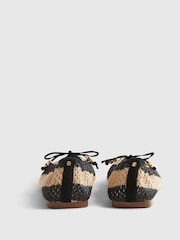 River Island Black Raffia Stripe Mary Jane Shoes - Image 4 of 5
