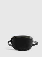River Island Black Leather Whiptstitch Bum Bag - Image 2 of 5