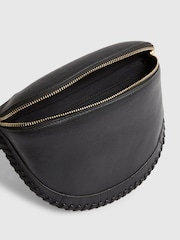 River Island Black Leather Whiptstitch Bum Bag - Image 4 of 5