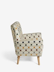 Chunky Stripe Geo Natural Wilson II Highback Armchair - Image 6 of 9