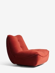 Soft Velvet Rust Brown Lucca Swivel Accent Chair - Image 6 of 10