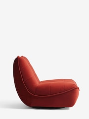 Soft Velvet Rust Brown Lucca Swivel Accent Chair - Image 7 of 10