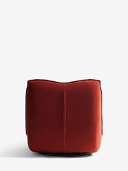 Soft Velvet Rust Brown Lucca Swivel Accent Chair - Image 8 of 10