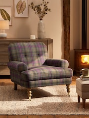 Brushed Check Green Erin Accent Chair - Image 1 of 9