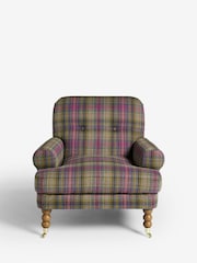 Brushed Check Green Erin Accent Chair - Image 2 of 9
