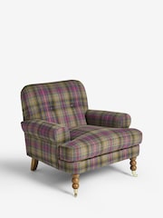 Brushed Check Green Erin Accent Chair - Image 5 of 9