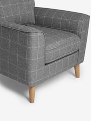 Tweedy Check Lawson Mid Grey Stamford Armchair - Image 7 of 9