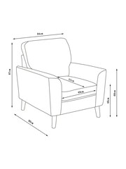 Tweedy Check Lawson Mid Grey Stamford Armchair - Image 9 of 9